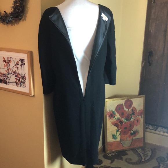 Vintage 90’s TALBOTS Size 16 Wool Blend Velvet Bow Waist Black-Tie Modest EUC - Picture 13 of 14